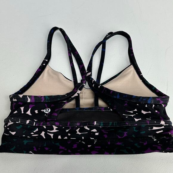 Lululemon Free Flow Sports Bra Shadow Wrap Multi Black workout yoga gym Size 6 - Picture 4 of 4